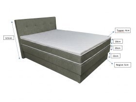 Fola - Boxspringbett Merlin 160x200