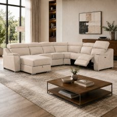 Ecksofa mit Relaxfunktion Pressa - beige - links