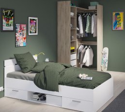 Bett Michigan 90x200 cm Weiß