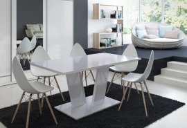 Esszimmertisch Bono 160x90 cm - weiß Hochglanz