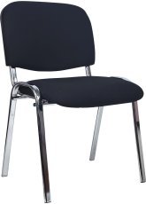 Konferenzstuhl Iso Chrom - schwarz