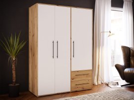 Garderobenschrank Mokkaris 833 - Eiche/Weiß