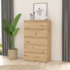 Hohe Kommode Chelsea 45 - Eiche