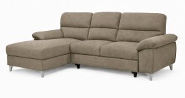 Sitzgarnitur Lunis in Braun, L-Form