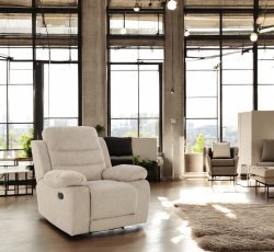 Fernsehsessel mit Relaxfunktion Capri - helles Beige