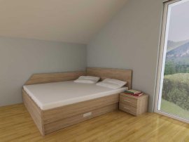 Bett Wall mit Schublade