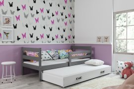Kinderbett Eryk mit zusätzlicher Liegefläche - 90x200 cm - graphit/weiß