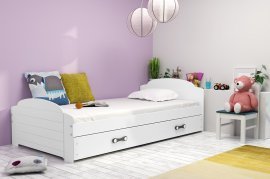 Kinderbett Lili - 90x200 cm - weiß/weiß