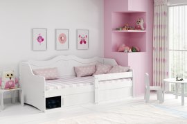 Kinderbett Julka - 80x160 cm - weiß/weiß