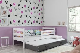 Kinderbett Eryk mit zusätzlicher Liegefläche - 90x200 cm - weiß/grafit