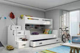Kojenbett Max-3 - 120x200 cm - weiß/weiß