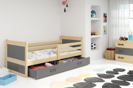 Kinderbett Rico - 90x200 cm - Kiefer/Graphit