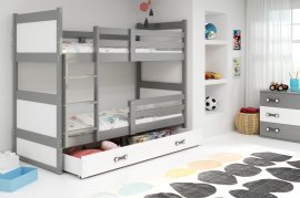 Etagenbett Rico – 90x190 cm – Graphit/Weiß