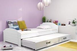 Kinderbett Lili mit zusätzlichem Bett - 90x200 cm - weiß/weiß
