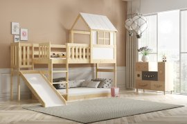 Hochbett Mezzanine niedrig Domek - 90x200 cm