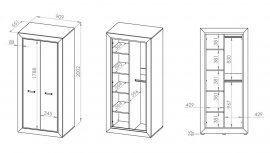ML Meble - Schrank Mocca 01