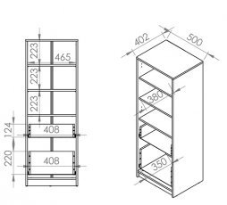 ML Meble - Schrank IQ 08 - rosa