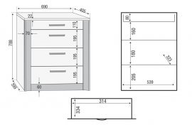 ML Meble - Schuhschrank Ksawery 03 N