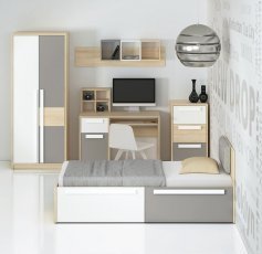 Kinderzimmer Drop - Metallic Grau - klein