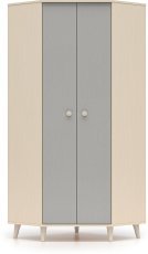 Eckkleiderschrank Mevel 01 - Grau