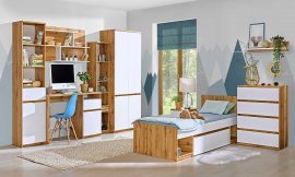Jugendzimmer Arca - weiß/Eiche - 2er-Set