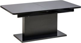 Ausziehtisch Opti - 126-167 cm - Schwarz Hochglanz