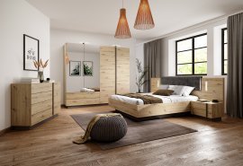 Schlafzimmer Arco - Eiche + Graphit