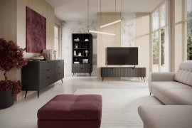 Kolektion Lante für Wohnzimmer und Schlafzimmer - Schwarz
