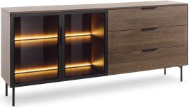 Kommode Lumi C - Eiche Wien/Schwarz