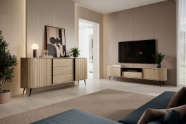 Wohnwand Lovi – Eiche Cremona