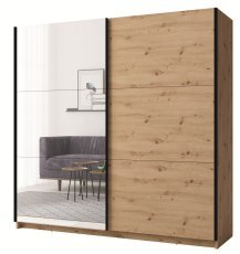 Kleiderschrank mit Schiebetüren und Spiegel Arsala III 11 - Artisan Eiche