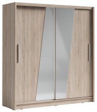 Kleiderschrank mit Schiebetüren Bergamo III - Sonoma Eiche