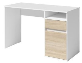 Schreibtisch Billa 60 - Weiß/Sonoma Eiche