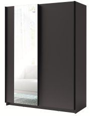 Kleiderschrank mit Schiebetüren und Spiegel Gozo III 11 - Graphit