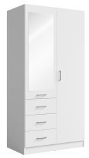 Garderobenschrank mit Spiegel Konzo 15 2D3SZ - weiß