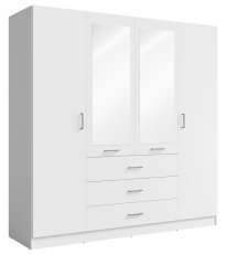 Garderobenschrank mit Spiegel Konzo 20 4D3SZ - weiß