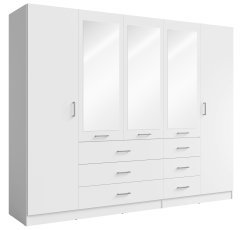 Garderobenschrank mit Spiegel Konzo 21 5D6SZ - weiß