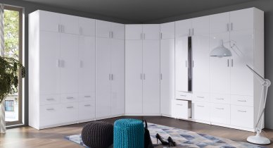 Oberschrank Ecke mit Doppeltür Snow 06A B - weiß