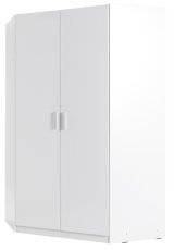Garderobenschrank Ecke zweiflügelig Snow 06 B - weiß