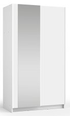 Kleiderschrank mit Schiebetüren und Spiegel Sofia 07 - weiß