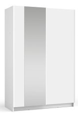 Kleiderschrank mit Schiebetüren und Spiegel Sofia 08 - weiß