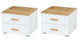 Set aus zwei Nachttischen Wood II 23 FSC B