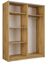 Meblosiek - Kleiderschrank mit Schiebetüren Bayadero 10 III – Eichenholz Artisan
