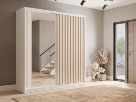 Kleiderschrank mit Schiebetüren Aluna 11 – 200 cm – Weiß