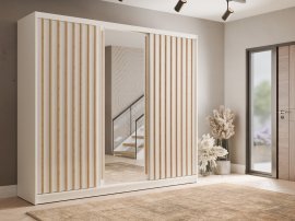 Kleiderschrank mit Schiebetüren Aluna 13 – 250 cm – Weiß