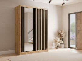 Kleiderschrank mit Schiebetüren Aluna 10 – 150 cm – Eiche Artisan