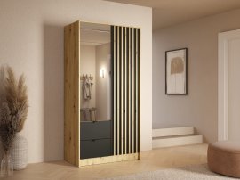 Kleiderschrank Katania 15 – 100 cm – Eichenholz Artisan