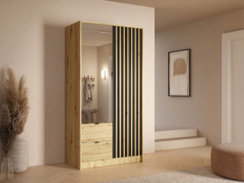 Kleiderschrank Katania 15 – 100 cm – Eichenholz Artisan