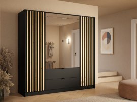 Garderobenschrank Katania 20 – 200 cm – Schwarz