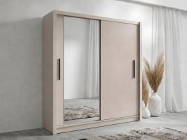 Schwebetürenschrank Baku 12 - 205 cm - Kaschmirbeige